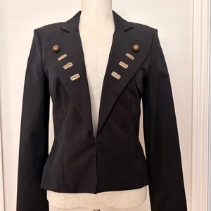 Walter Baker Black Blazer with Gold Accents